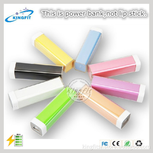 Factory Promotion Universal Lipstick Power Bank Charger 2200mAh